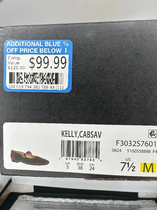 Naturalizer Kelly Velvet Mary Jane Flats in Cabernet Sauvignon - Picture 13 of 13